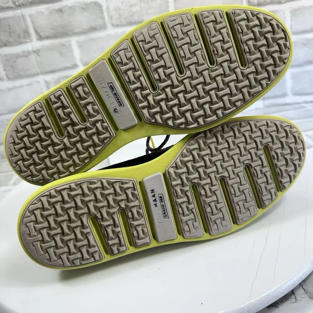 Cole Haan Original Grand Stitchlite Size 8 Gray and Yellow Comfort Oxford Shoes